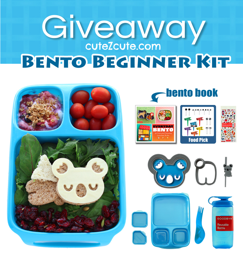 Goodbyn Hero Divided Lunch Box and Everyday Bento Cookbook, CuteZcute Cutter Giveaway